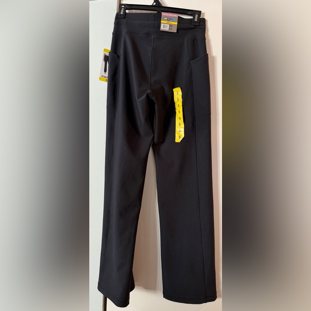 32 Degrees Black Straight-Leg Track Pants with Pocket Panels